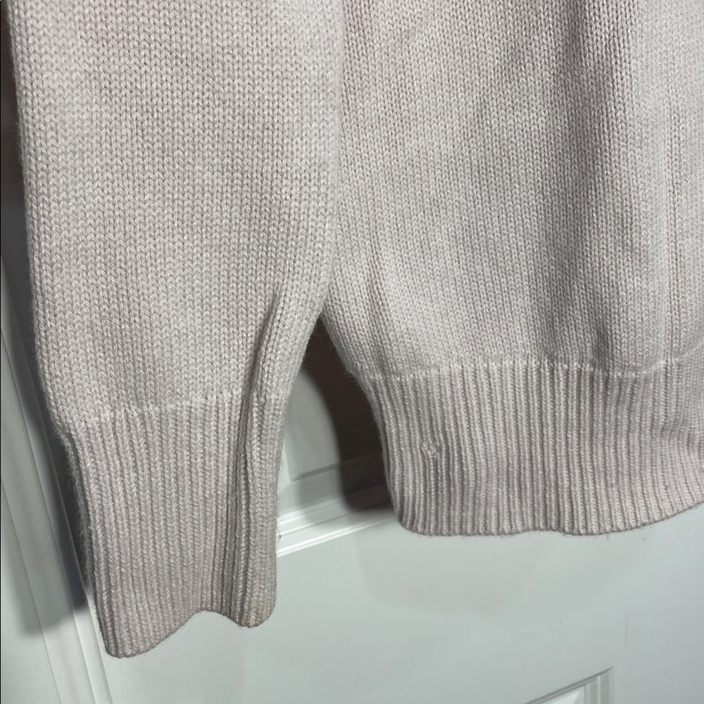 Athleta Bedford Turtleneck Sweater Size XS Wool Cashmere High Low Mock Neck Pink - Picture 9 of 14